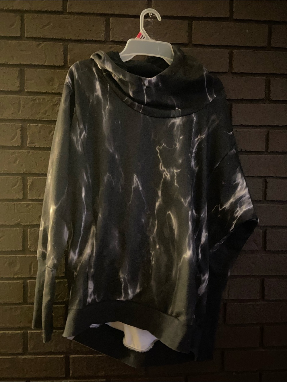 Bench Black & White Tie-Dye Hoodie Sweatshirt